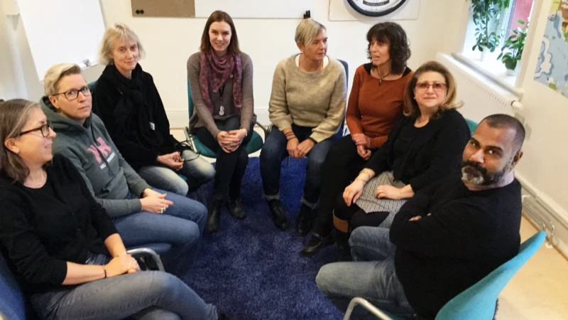 Personalen på Dynamis och Familjehuset på Bruksgatan 29.