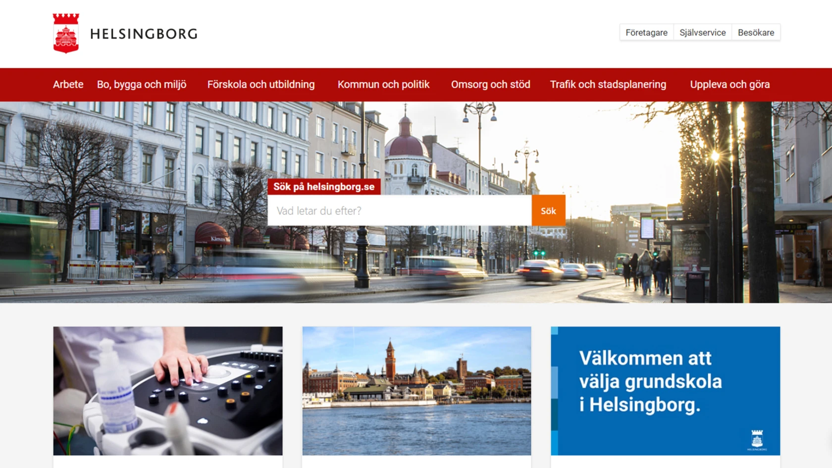 Startsidan helsingborg.se