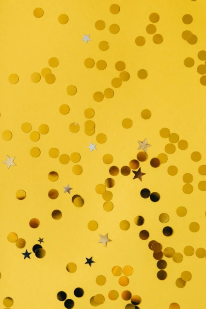 Guldglitter och stjärnor