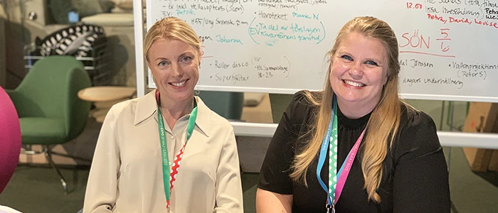 Enhetschef Johanna Allhorn och projektledare Maria Linde leder H22-redaktionens arbete.