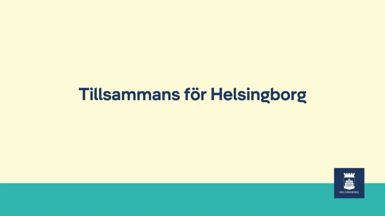 En gul platta med grön kant och texten Tillsammans är vi starkare.
