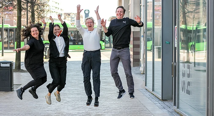 Från vänster: Emma Kangas, Anges Werner, Anne-Marie Frisell och Simon Randahl.