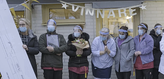 Dunkerska huset som är ett vårdboende på vård och omsorgsförvaltningen fick utmärkelsen Årets arbetsplats 2021, där de vann silver.