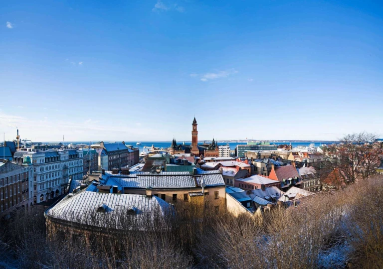 Vy över centrala Helsingborg