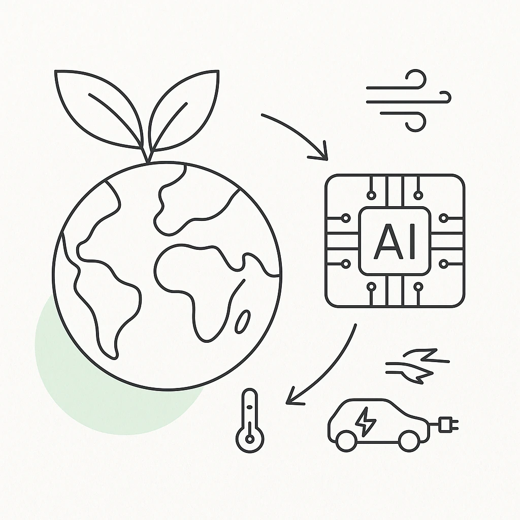 Klimat och AI illustration