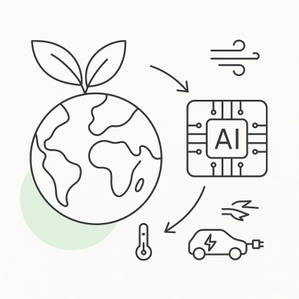 Klimat och AI illustration