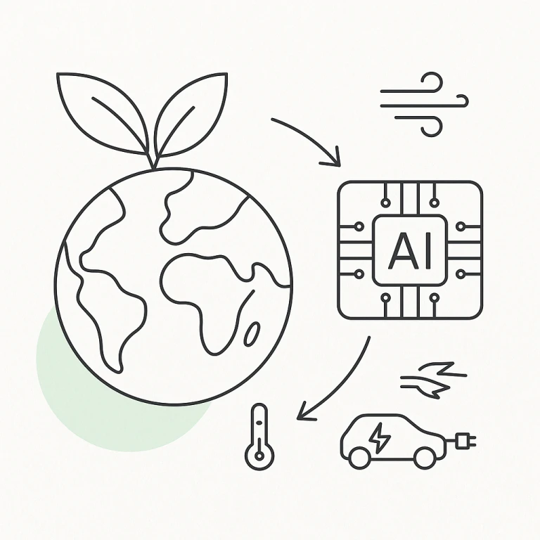 Klimat och AI illustration