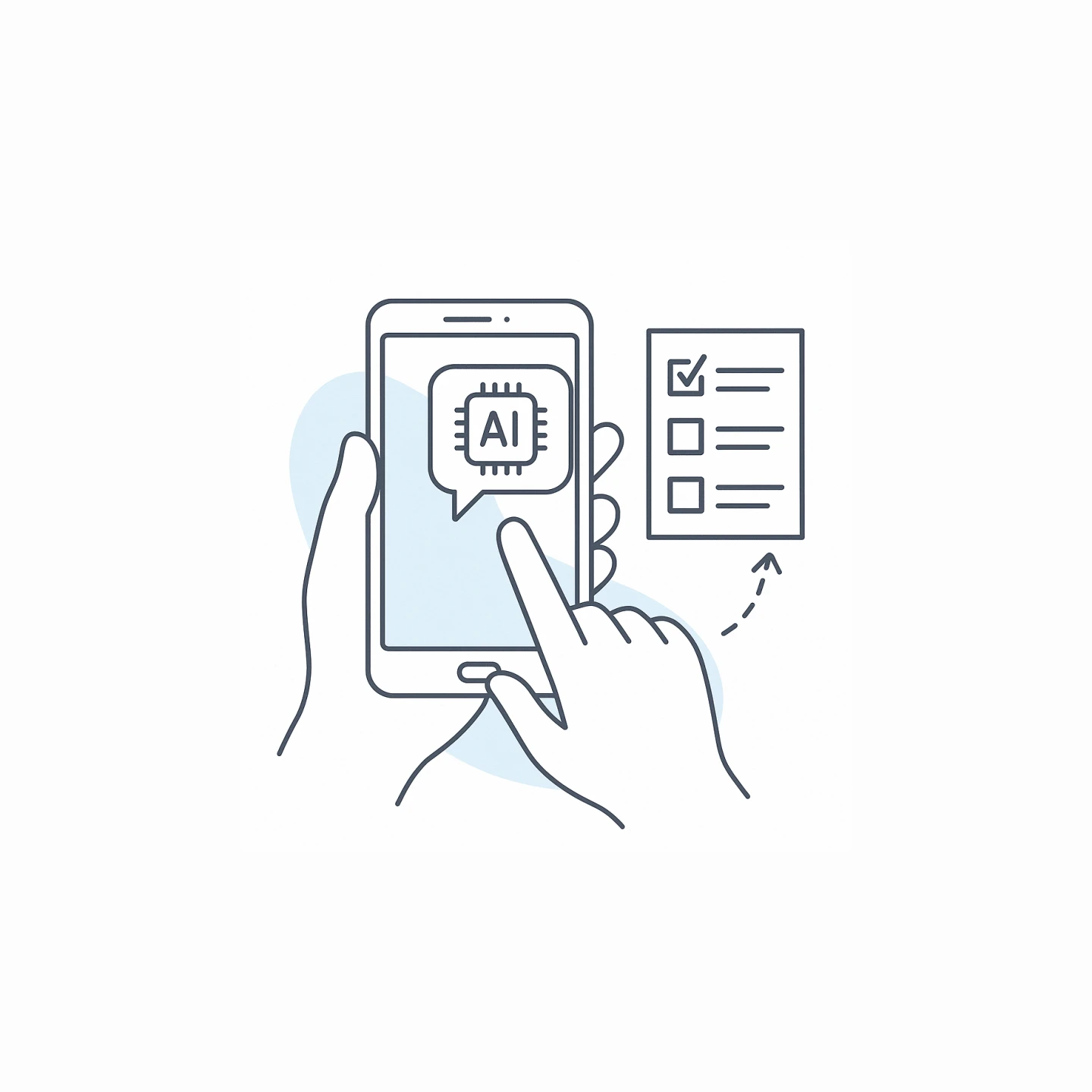 Illustration av AI-guide
