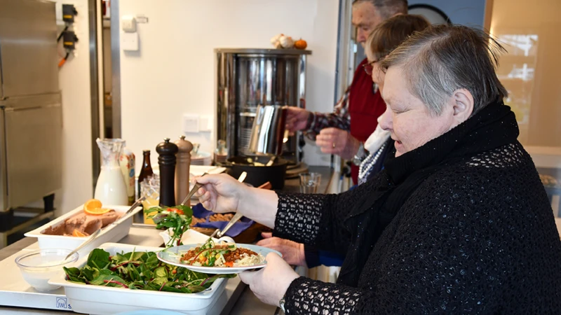 Idag har Ann-Christin Persson valt alternativrätten som är spagetti och köttfärssås.