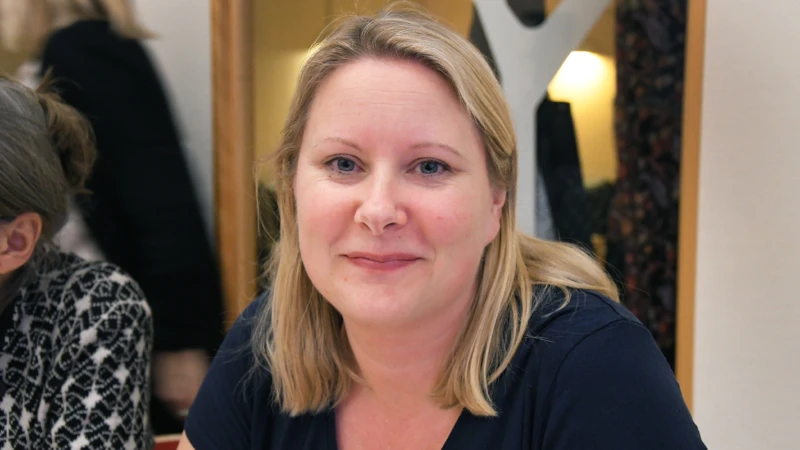 Marie Lundquist, stödassistent på Omtumlaren, var en av deltagarna på hälsoträffen som uppskattade både dagens ämne och tillfället att träffa sina kollegor.