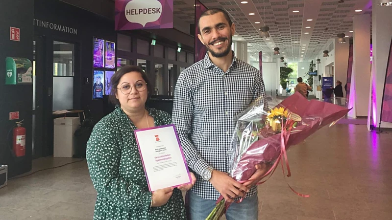 Personal från Spannmålsgatan tog emot sitt pris på chefsdagen.