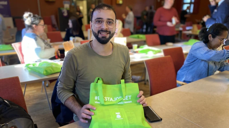 Feras Kasem, undersköterska på Lundhagens var en av de nyanställda som deltog på första introduktionsdagen.