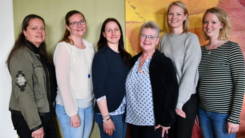 Efter succén på Svenska Demensdagarna bjöd myndigheten in intresserade kollegor för att berätta om hur de arbetar kring kunder med kognitiv svikt. Från vänster: Lis Svensson, Ellen Prütz, Heidi Alm, Karin Nilsson, Jenny Strömberg och Malin Alkmyr.