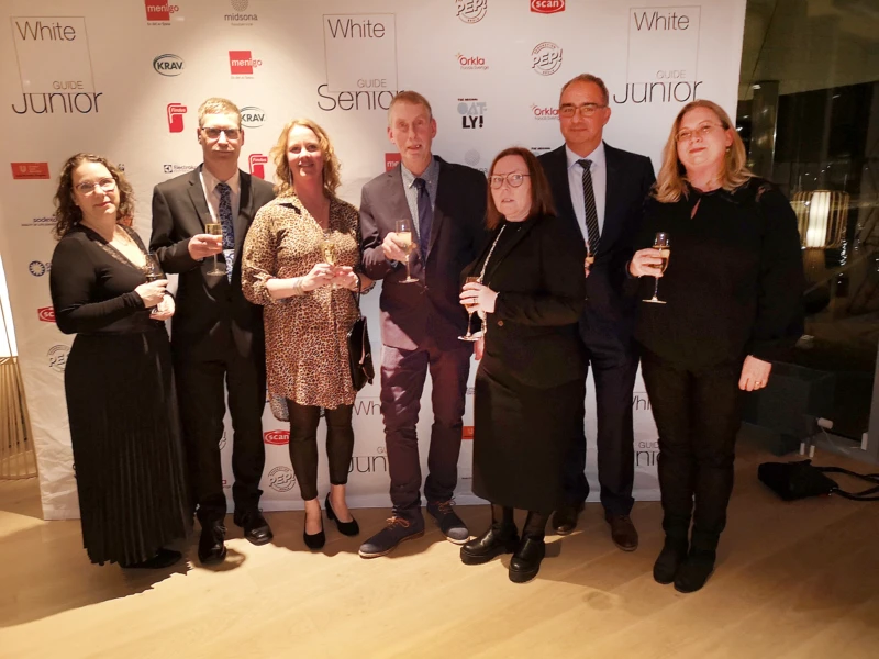 Medarbetare från Matomsorg på White Guide Senior 2021-galan.