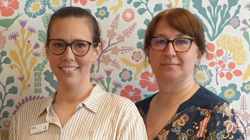 Ulrika Lindholm, undersköterska och Sanela Bajramovic, planerare på Kungshults vårdboende.