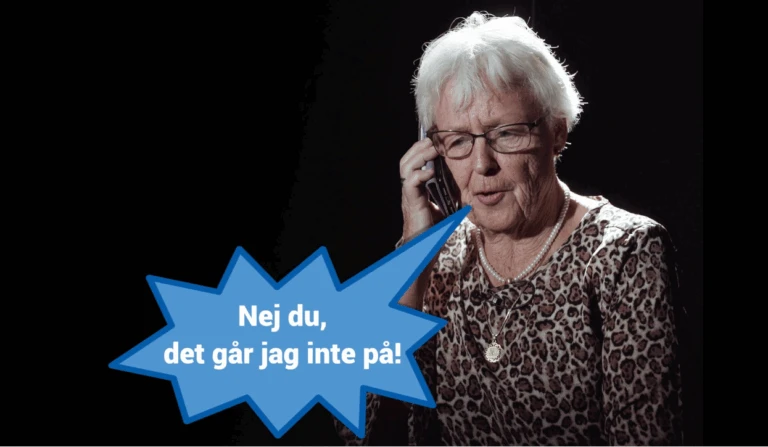 Bild från film kvinna i telefon förebygga brott