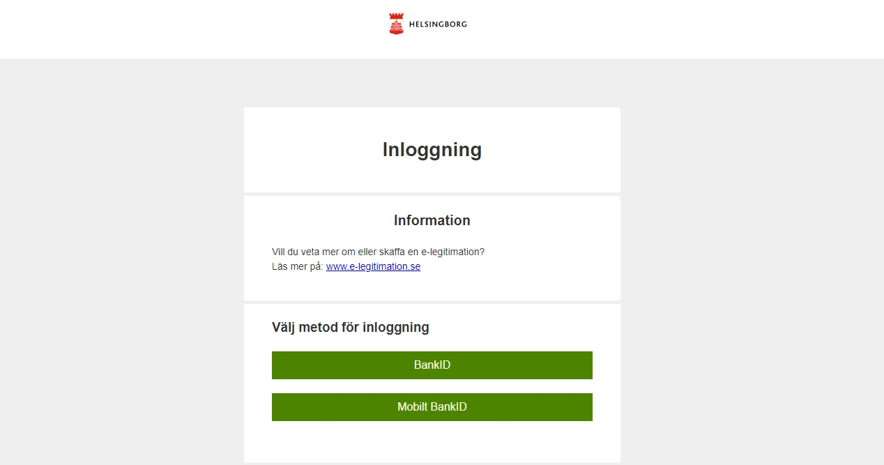 inloggningssida t-dialog