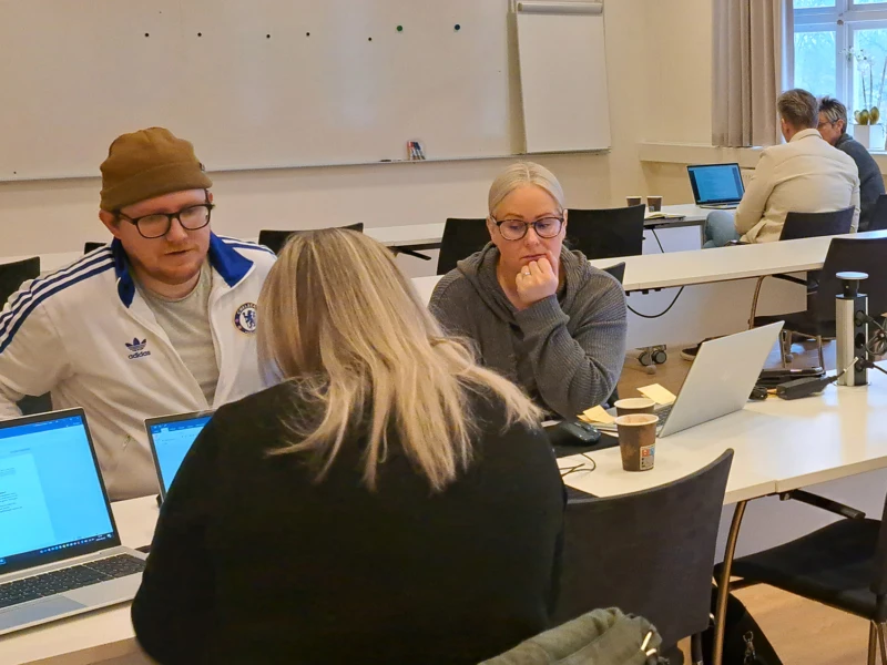 Processteamet planering arbetar tillsammans varje torsdag förmiddag med att bygga upp struktur och innehåll i Canea.