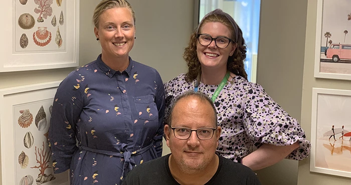 Några i arbetsgruppen: Emma Frank Landgren, Fanny Lindblad och Johan Persson