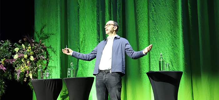 Jonas Eriksson var en uppskattad talare under SLF-dagen
