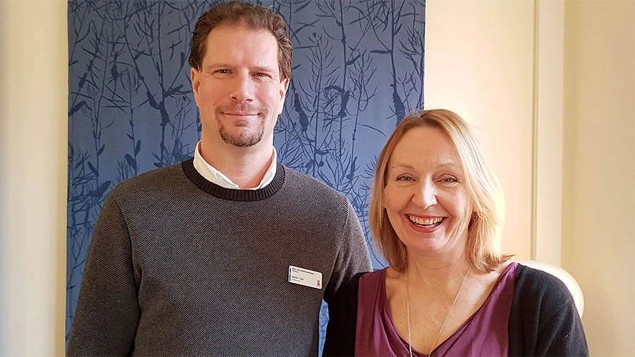 Foto på Martin Lind och Carina Strömqvist, nya enhetschefer på elevhälsan i januari 2019.