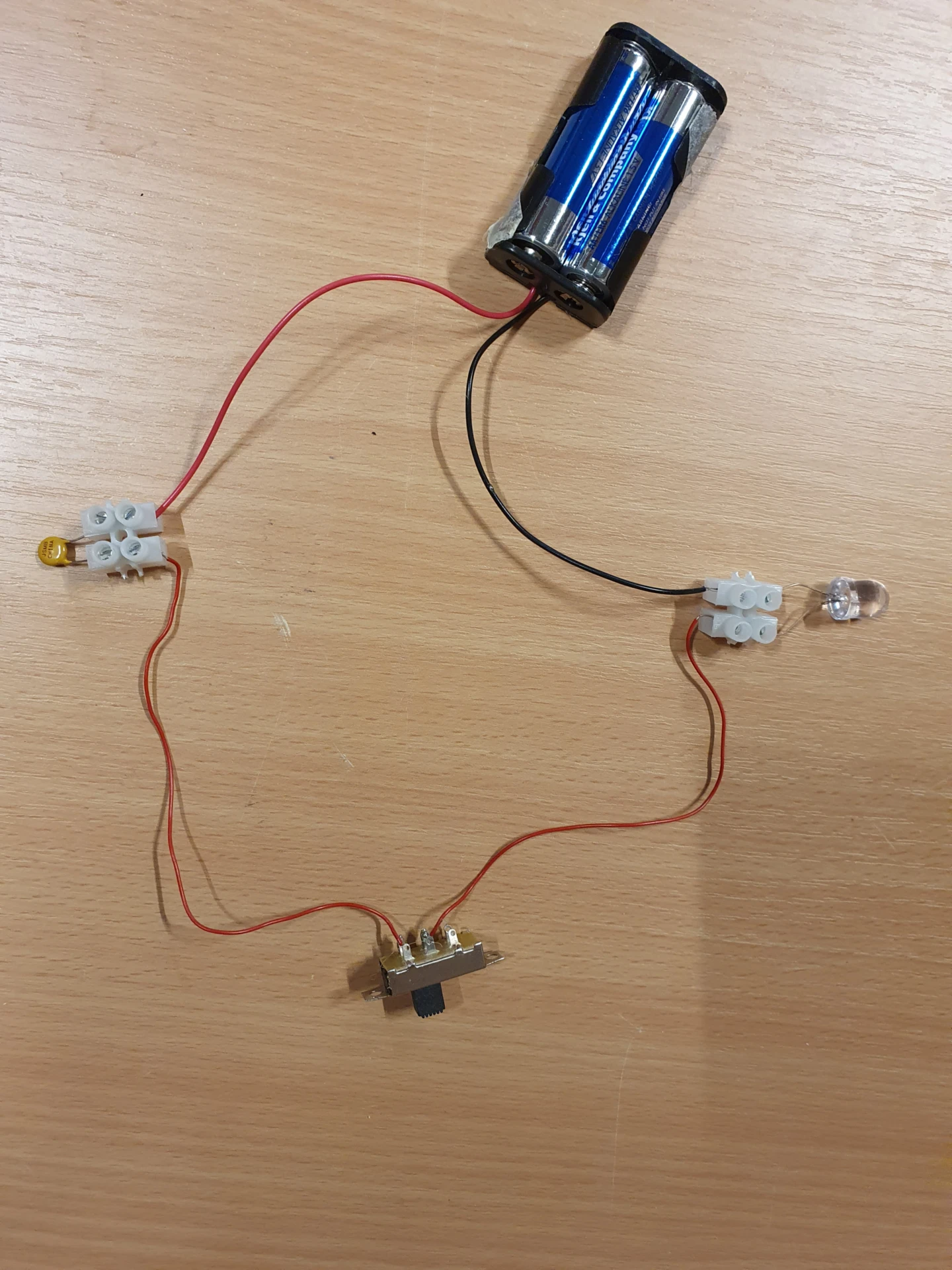 Elektrisk krets med LED lampa