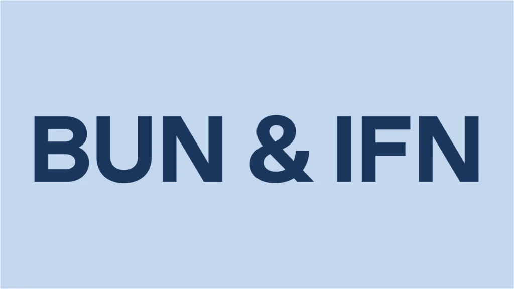 Text i bild: "BUN & IFN"