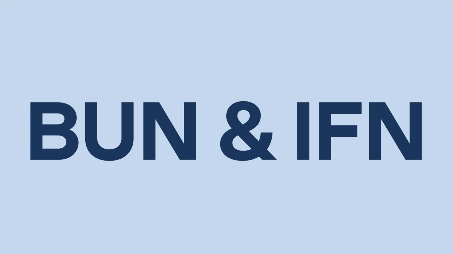 Text i bild: "BUN & IFN"