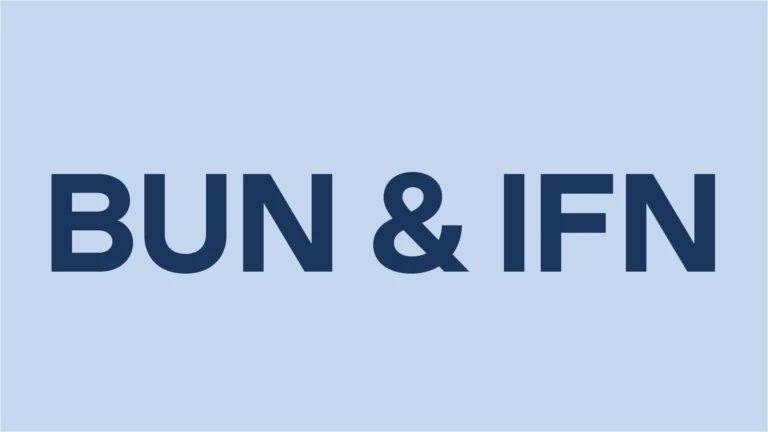 Text i bild: "BUN & IFN"