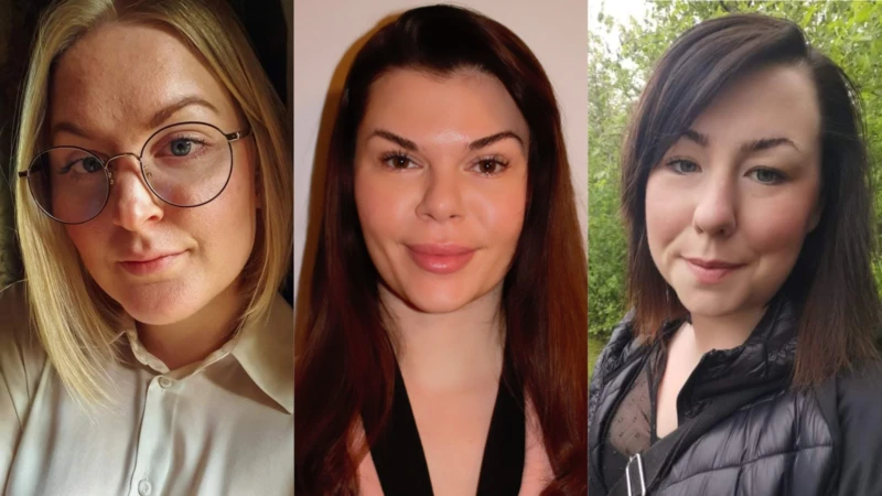 Sara Nielsen, Elmedina Shehi och Alexandra Parild