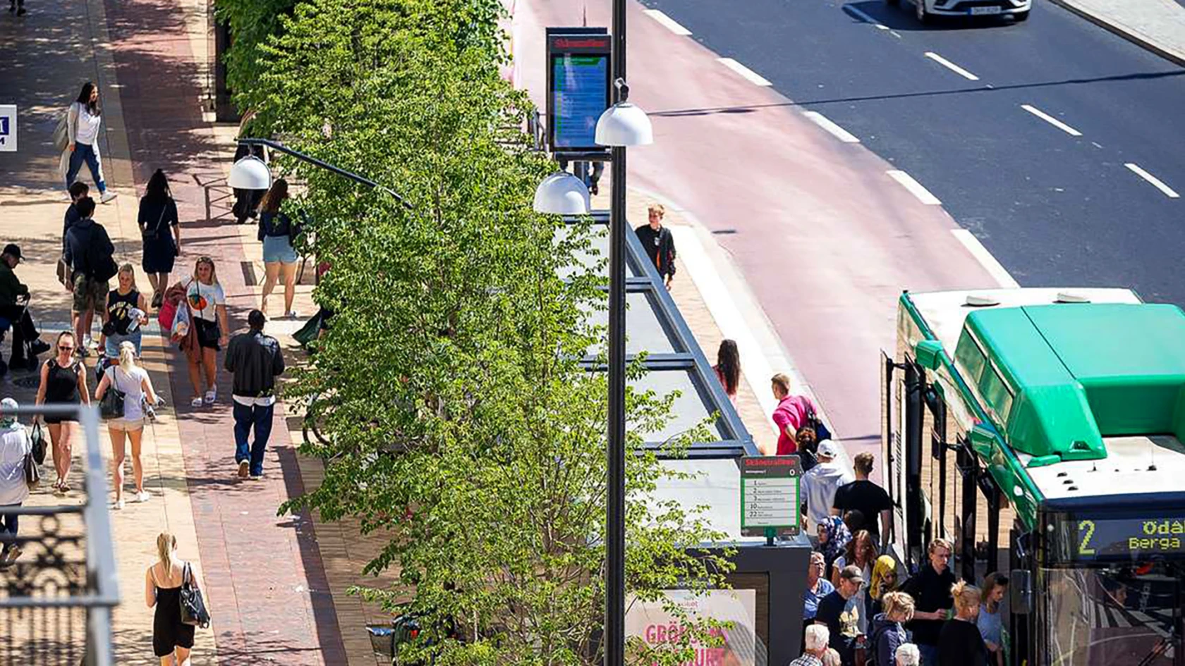 Busshållplats på Järnvägsgatan