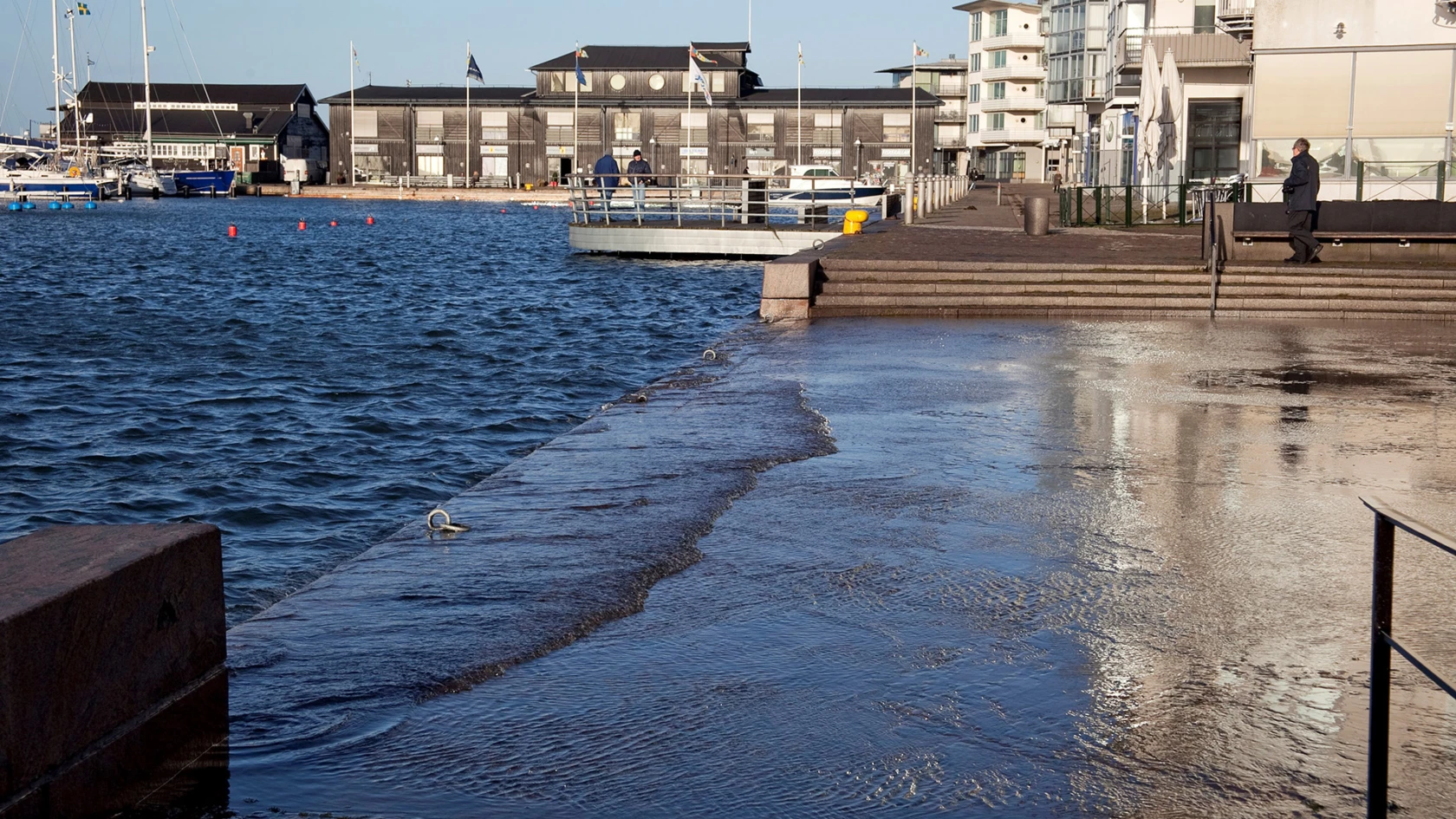 Högt vatten i Norra Hamnen