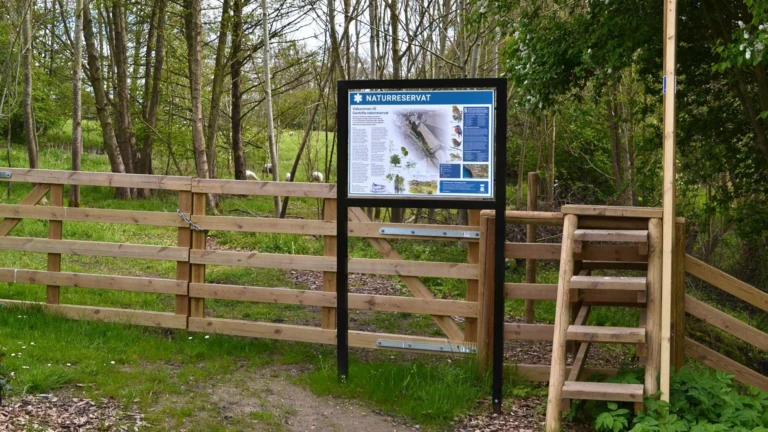 Naturreservatsskylt i Gantofta naturreservat