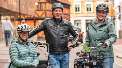 Klimatambassadörer på trafikenheten: Helene Nilsson, Leo Schneede och Victoria Johansson