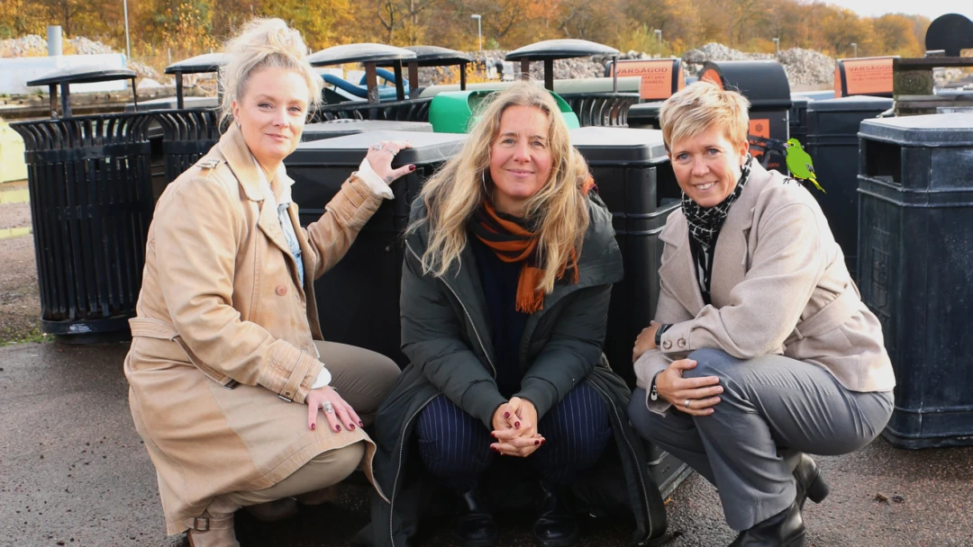 Jill Paulsson, stadslivsutvecklare på drift och underhåll, Pamela Sjöstrand, landskapsarkitekt på gestaltning, och Sofie Svedström, projektledare på projektenheten.